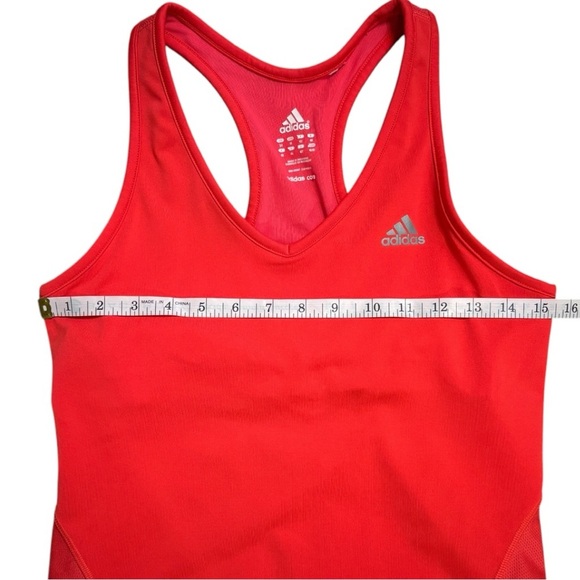 Adidas Tank Top Built-in Sports-Bra Support Sleeveless Racer Woman’s Sz Medium - Picture 7 of 11